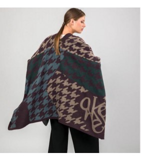 Poncho azul y morado Anekke