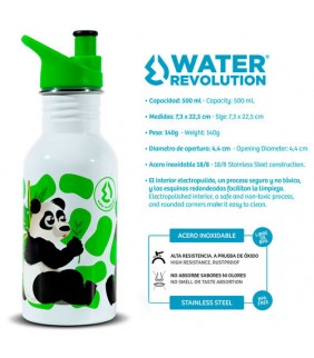 Botella acero inoxidable Oso Panda 500ml