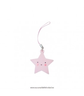 Mini Estrella rosa para colgar