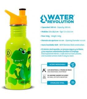 Botella acero inoxidable Dino 500ml
