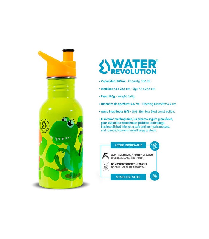Botella acero inoxidable Dino 500ml