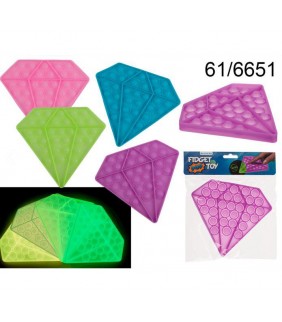 Fidget Pop Toy  Diamante  brillan en la oscuridad
