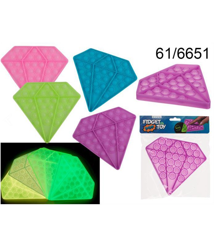 Fidget Pop Toy  Diamante  brillan en la oscuridad