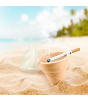 Cenicero para la playa con forma de helado