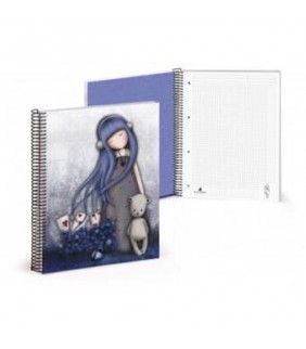 Cuaderno A4 Gorjuss malva Oso