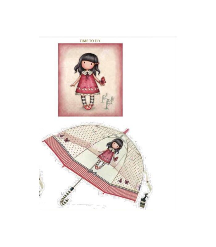 Paraguas transparente infantil Gorjuss Mariposa