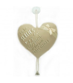 Corazón beige ventosa Especial Enamorados 10x13
