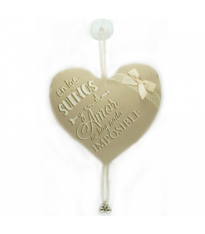 Corazón beige ventosa Especial Enamorados 10x13