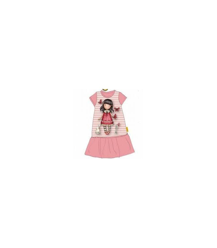 Vestido Gorjuss Rayas Coral T/12