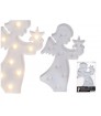 Ángel blanco de plástico con 9 LED