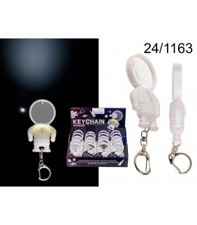 Llavero con lupa y luz LED Astronauta