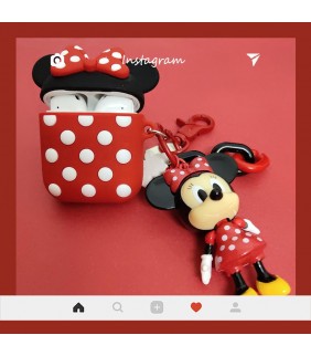 Funda Airpods Minnie con Llavero