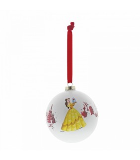ADORNO DE NAVIDAD BOLA DISNEY LA BELLA Y LA BESTIA