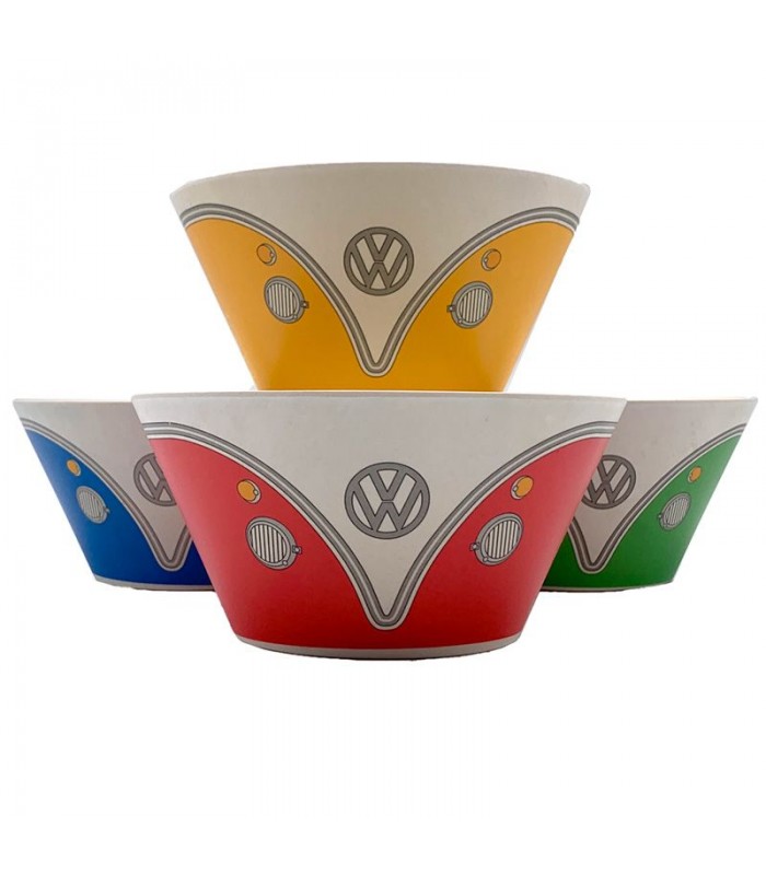 Set 4 tazones Bamboo Volkswagen caravana