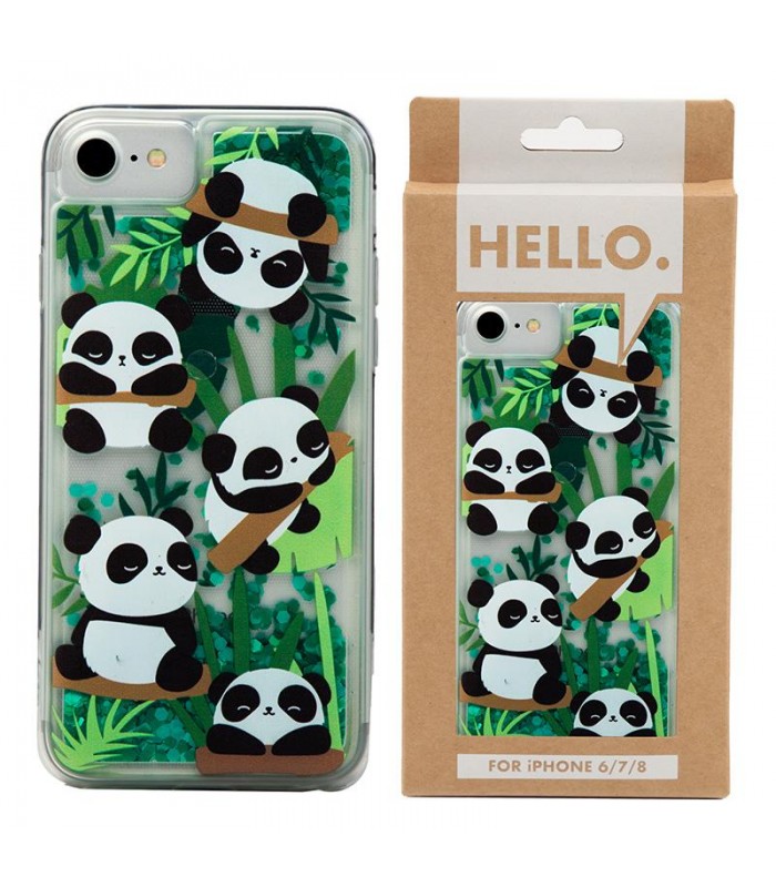Funda móvil iPhone 6/7/8 Panda Brillo