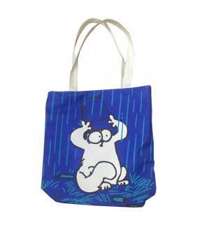 Bolso de algodón cremallera Simon´s Cat Azul