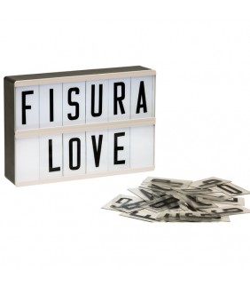 Caja luminosa DIY A5 / 107 números y letras FISURA