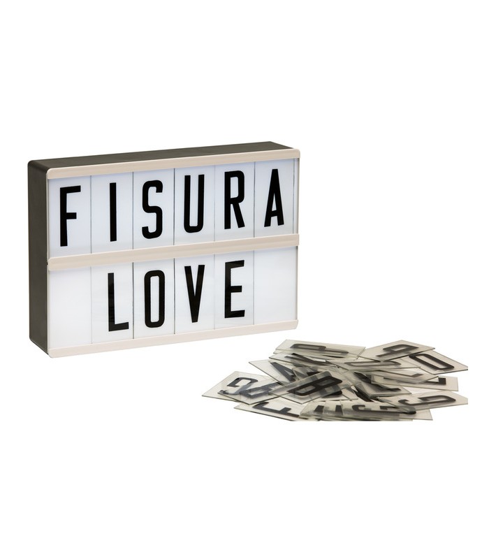 Caja luminosa DIY A5 / 107 números y letras FISURA
