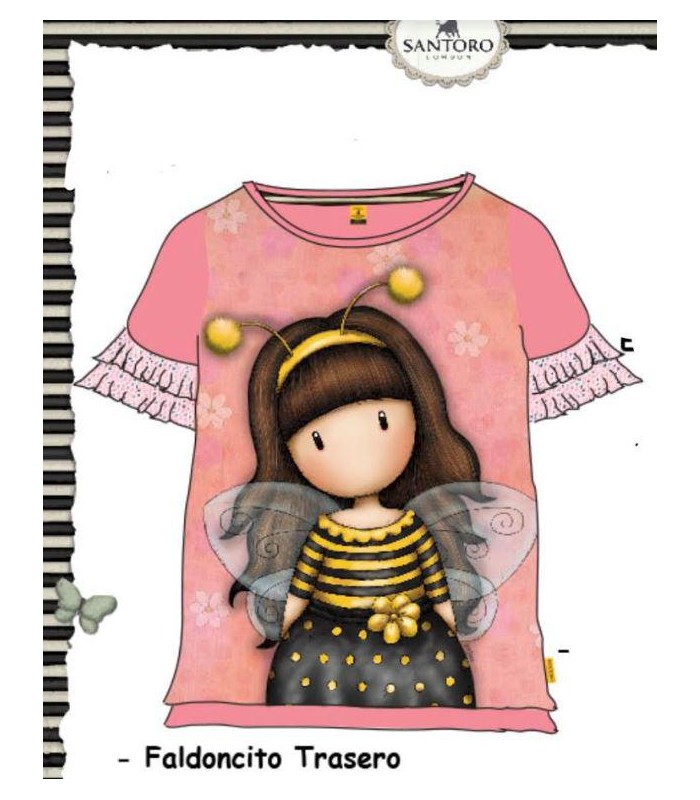 Camiseta Gorjuss Be Loved Rosa T/10