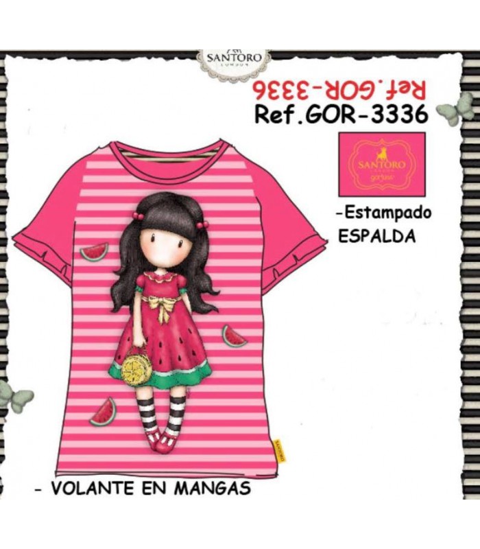 Camiseta Gorjuss Every Summer Fucsia T/10