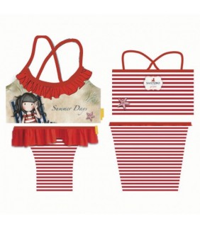Bikini rayas rojo y beige T/6  SUMER DAYS  GORJUSS