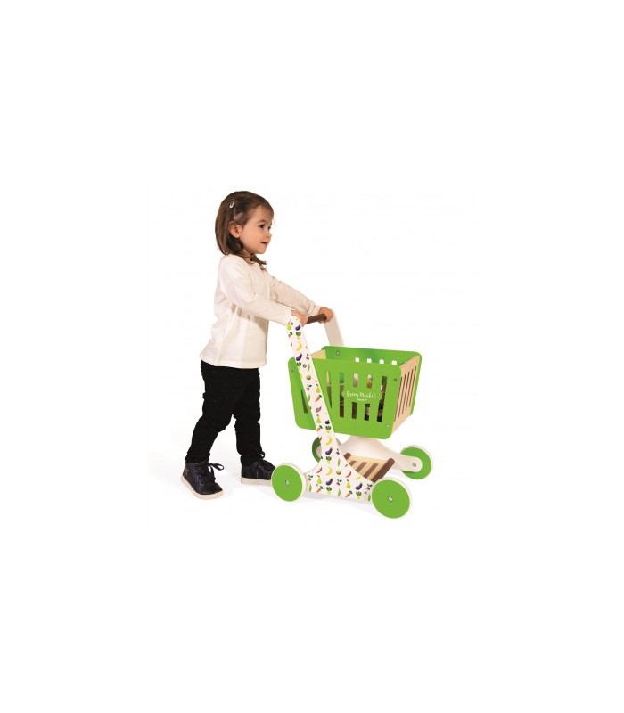 18 meses-4 AÑOS Carrito para la Compra de Madera