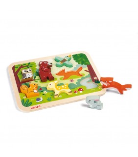 Chunky Puzzle Bosque 7 piezas  madera 