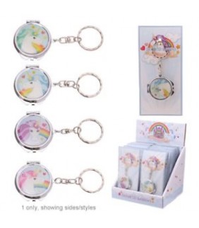 Llavero con espejo Unicornio Arco Iris 4m