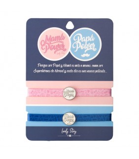 2 Pulseras molonas Mamá y Papá Power