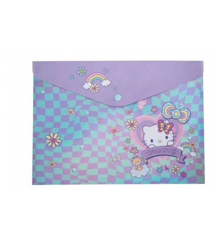 SOBRE BROCHE A4 HELLO KITTY COLORFUL