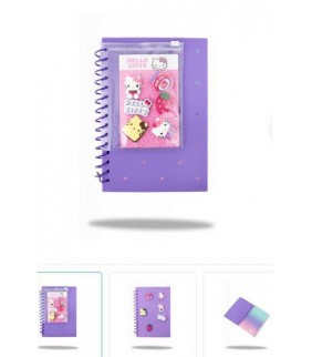 Cuaderno A5 con 100 hojas cuadricula Hello Kitty