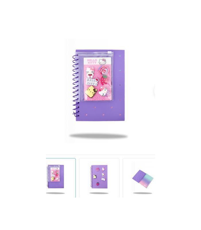 Cuaderno A5 con 100 hojas cuadricula Hello Kitty
