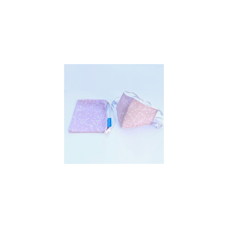 Mascarilla pink con funda Homologada de 6 a 12 año
