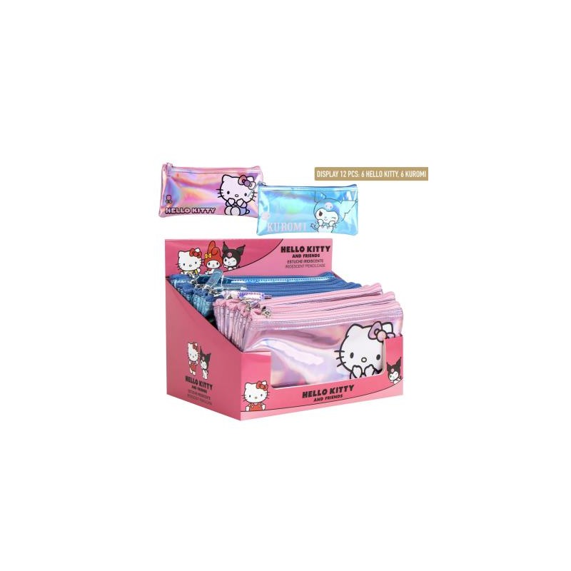 ESTUCHE PORTATODO IRIDISCENTE HELLO KITTY KUROMI
