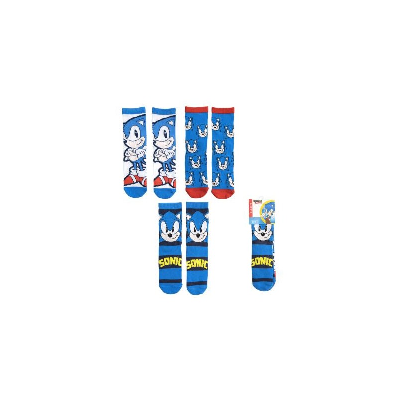 PACK CALCETINES 3 PIEZAS SONIC