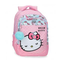 MOCHILA HELLO KITTY  BOWS ADAPTABLE 42 CM