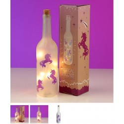 Botella unicornio decoracion y luz
