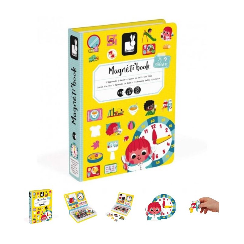 Libro Magnetico para aprender las horas