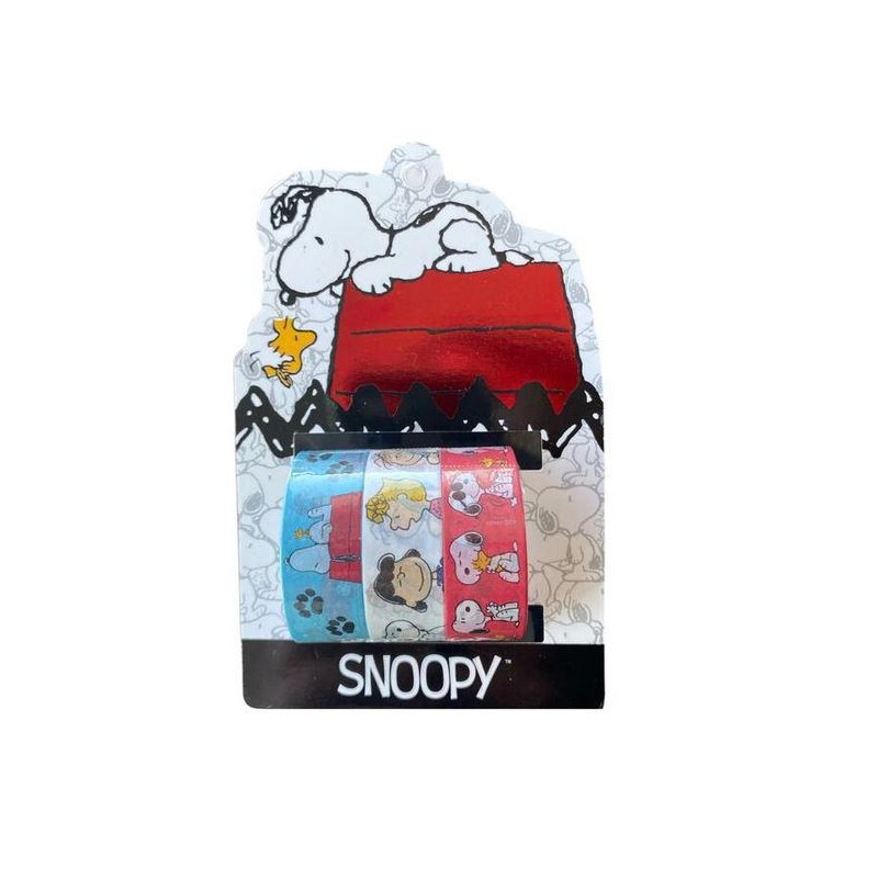 SET 3 CINTAS ADHESIVAS WASHI TAPE SNOOPY