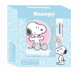 Set diario con candado snoopy
