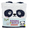Libreta Peluda A5 a Rayas Oso Panda Adoramal