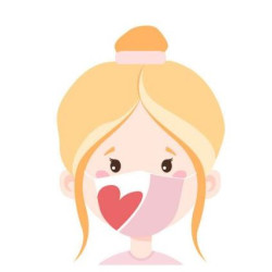 Mascarilla Corazón con filtro infantil homologada