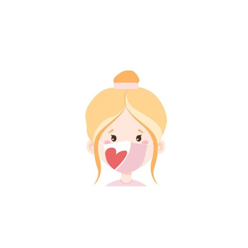 Mascarilla Corazón con filtro infantil homologada