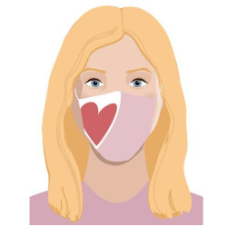 Mascarilla Corazón adulto con filtro homologada