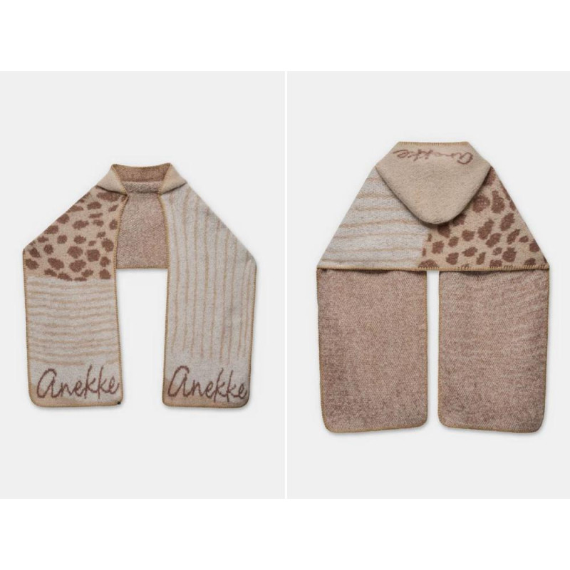Bufanda con capucha beige