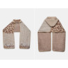 Bufanda con capucha beige