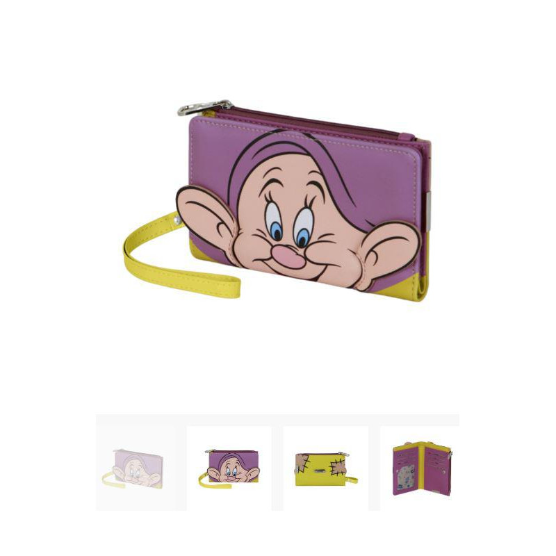 Disney Siete Enanitos Dopey-Billetero Slim  Morado