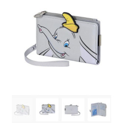 Disney Dumbo Face-Billetero Slim  Azul
