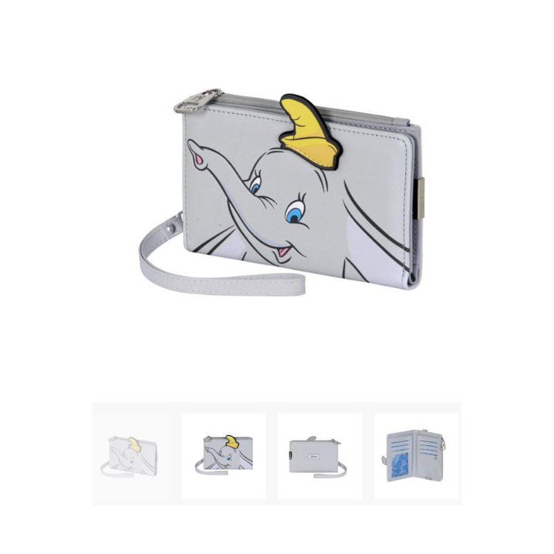 Disney Dumbo Face-Billetero Slim  Azul