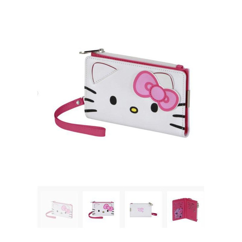 Hello Kitty Face-Billetero Slim  Blanco